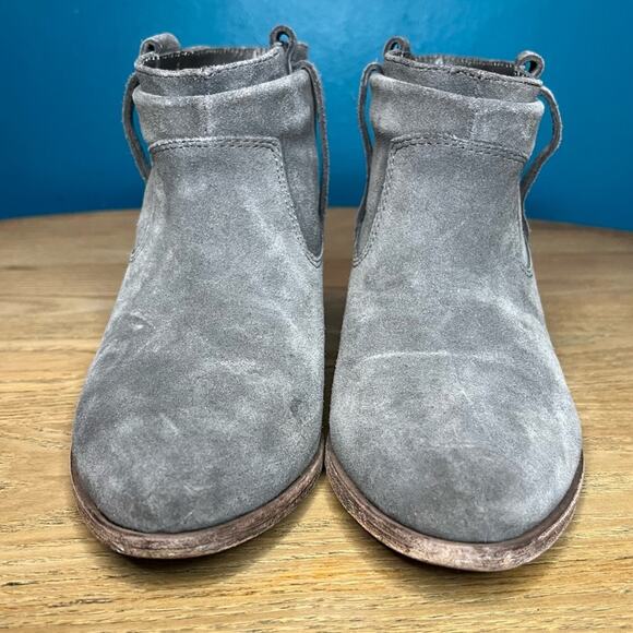 Joie Ajax Suede Western Short Ankle Boot Pull On Bootie Gray Women’s 7.5 - Picture 5 of 12